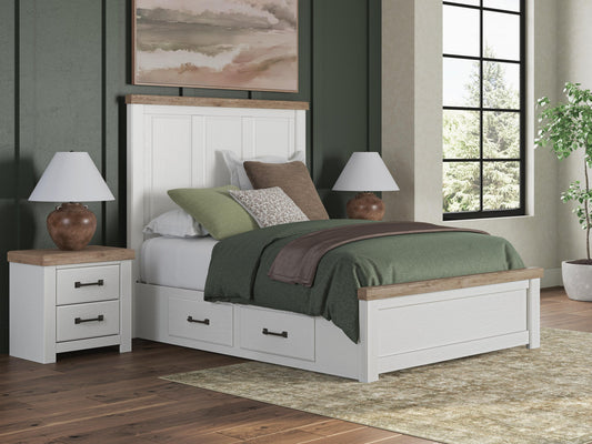 Savonport Queen Panel Bed with Storage, Dresser, Mirror, Chest and Nightstand
