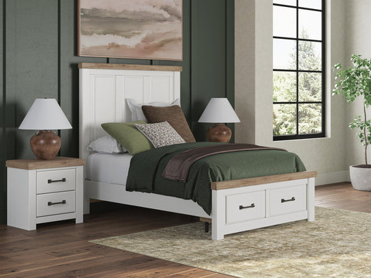 Savonport Full Panel Storage Bed. Dresser, Mirror and Nightstand