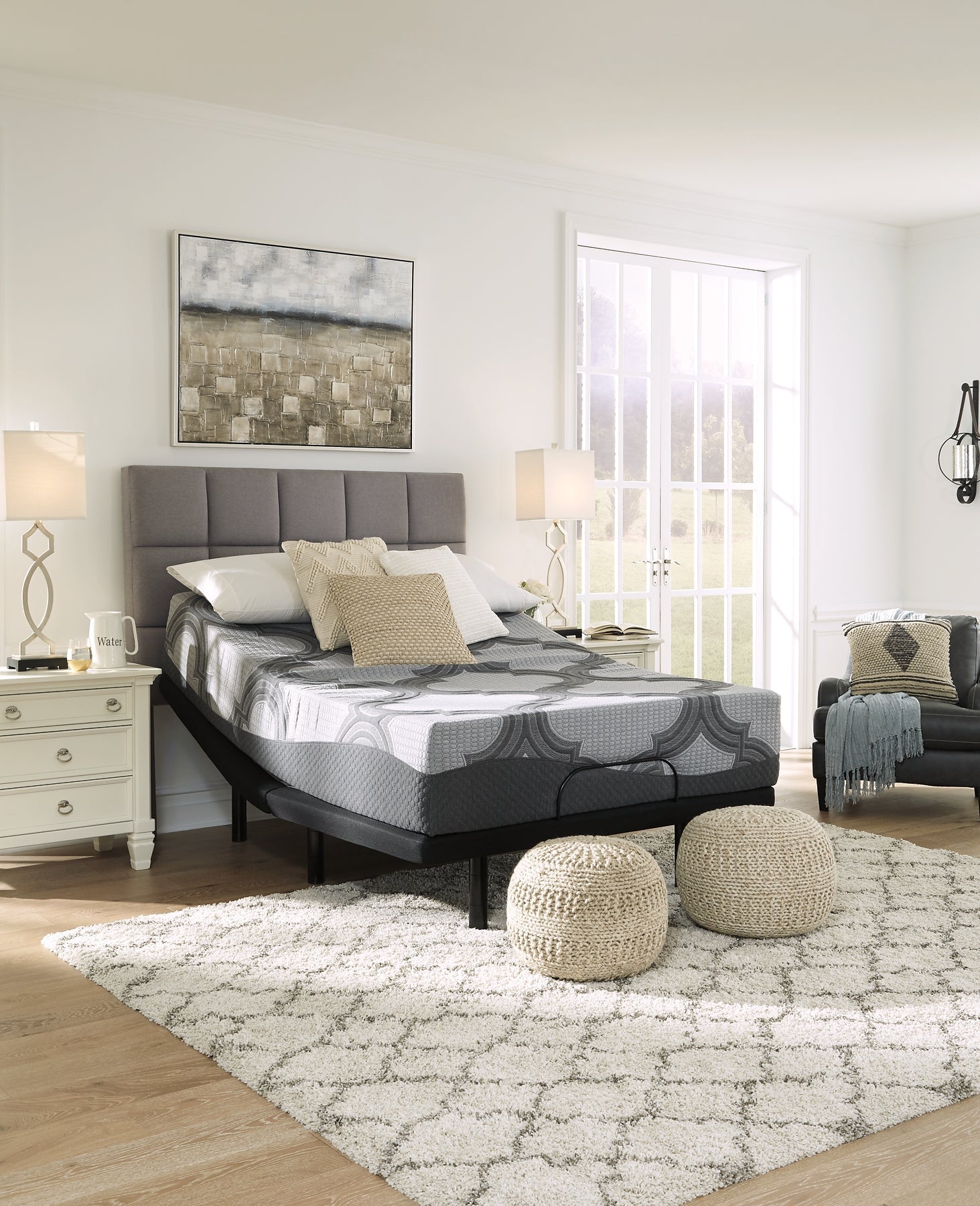 12 Inch Ashley Hybrid Mattress with Adjustable Base at Towne & Country Furniture (AL) furniture, home furniture, home decor, sofa, bedding