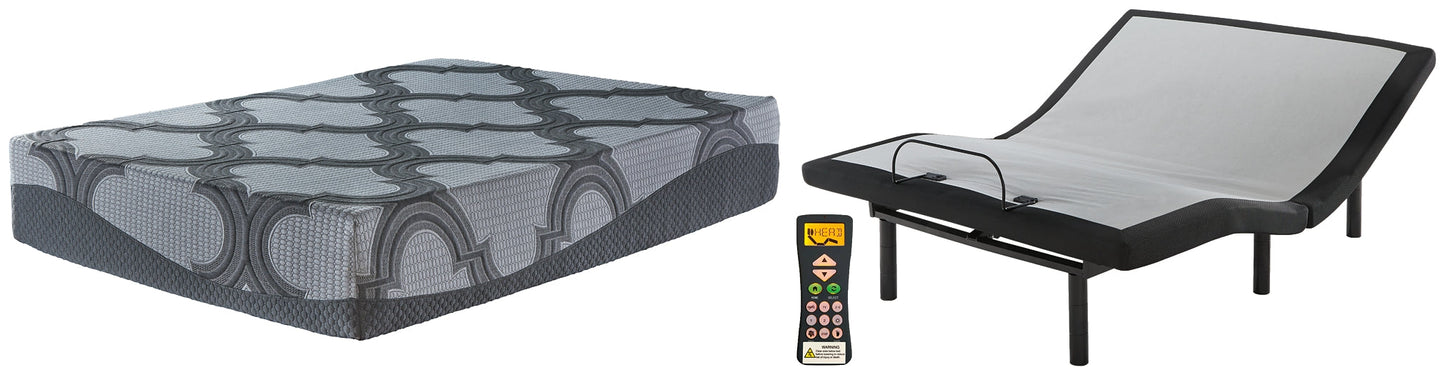 12 Inch Ashley Hybrid Mattress with Adjustable Base at Towne & Country Furniture (AL) furniture, home furniture, home decor, sofa, bedding