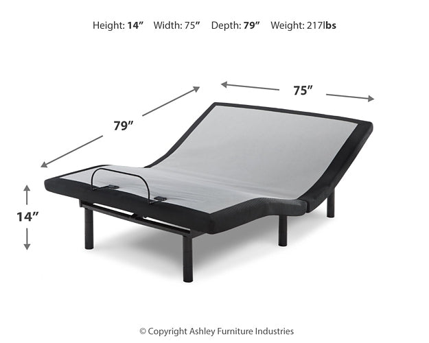 14 Inch Ashley Hybrid Mattress with Adjustable Base at Towne & Country Furniture (AL) furniture, home furniture, home decor, sofa, bedding
