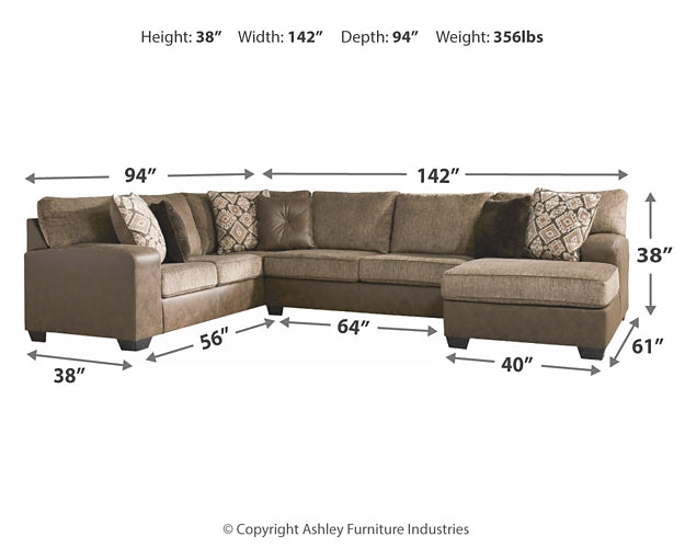 Abalone 3-Piece Sectional with Chaise at Towne & Country Furniture (AL) furniture, home furniture, home decor, sofa, bedding