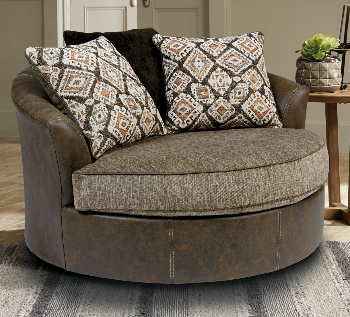 Abalone Oversized Swivel Accent Chair at Towne & Country Furniture (AL) furniture, home furniture, home decor, sofa, bedding