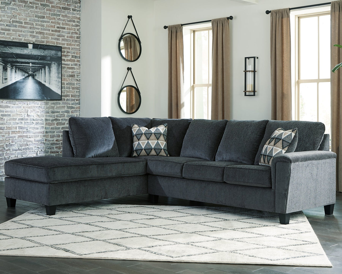 Abinger 2-Piece Sleeper Sectional with Chaise at Towne & Country Furniture (AL) furniture, home furniture, home decor, sofa, bedding
