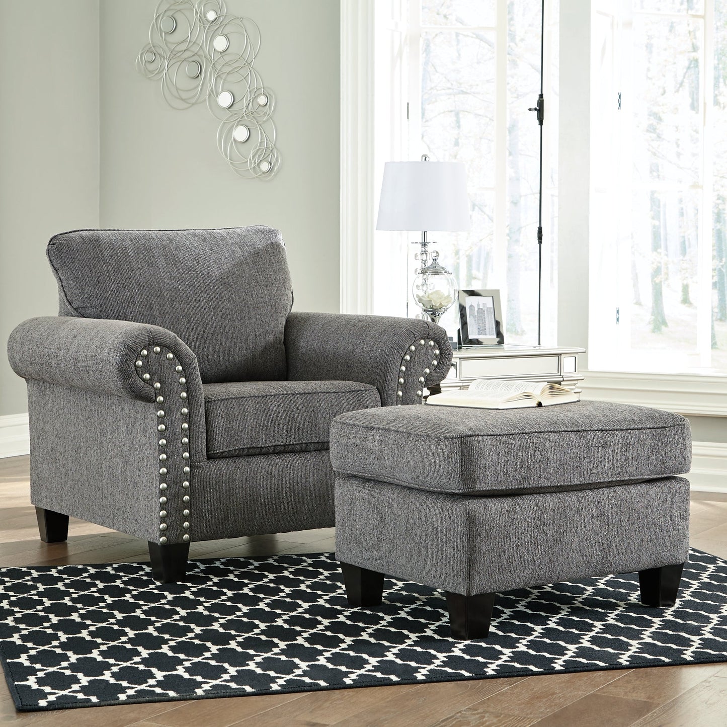 Agleno Chair and Ottoman at Towne & Country Furniture (AL) furniture, home furniture, home decor, sofa, bedding