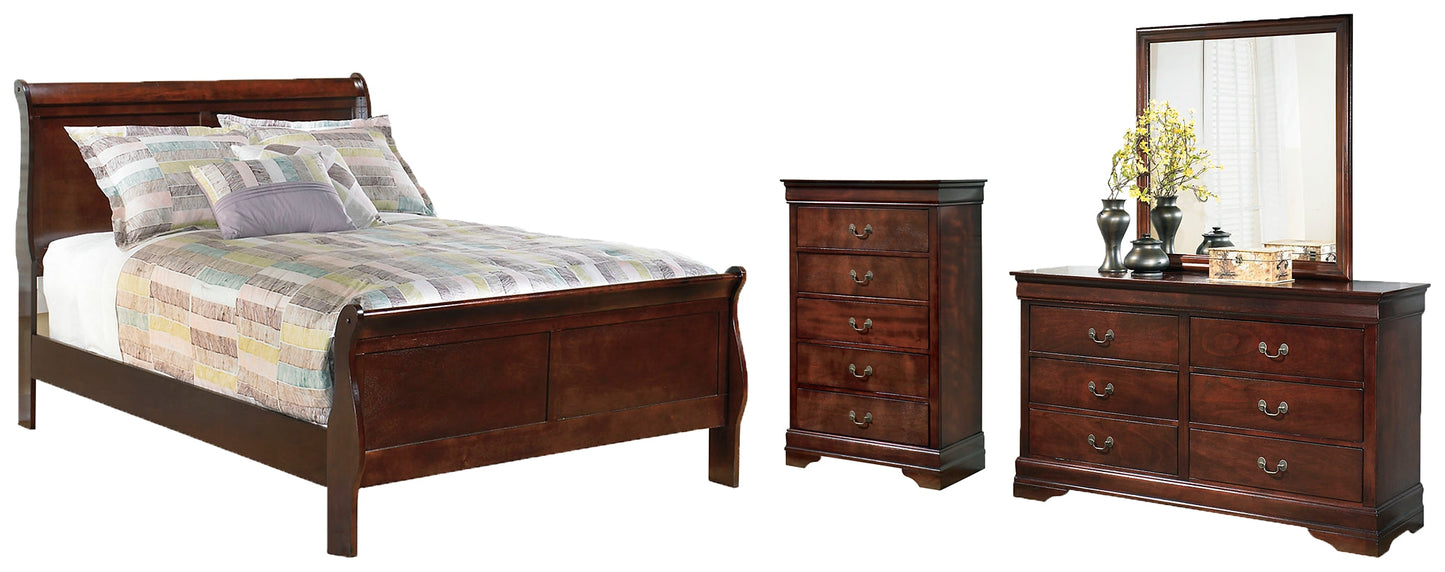 Alisdair  Sleigh Bed With Mirrored Dresser And Chest at Towne & Country Furniture (AL) furniture, home furniture, home decor, sofa, bedding