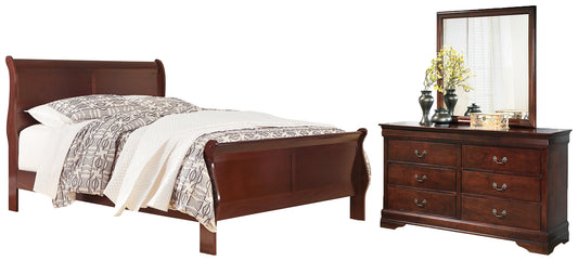 Alisdair  Sleigh Bed With Mirrored Dresser at Towne & Country Furniture (AL) furniture, home furniture, home decor, sofa, bedding