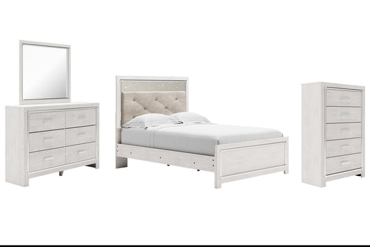 Altyra Full Panel Bed with Mirrored Dresser and Chest at Towne & Country Furniture (AL) furniture, home furniture, home decor, sofa, bedding