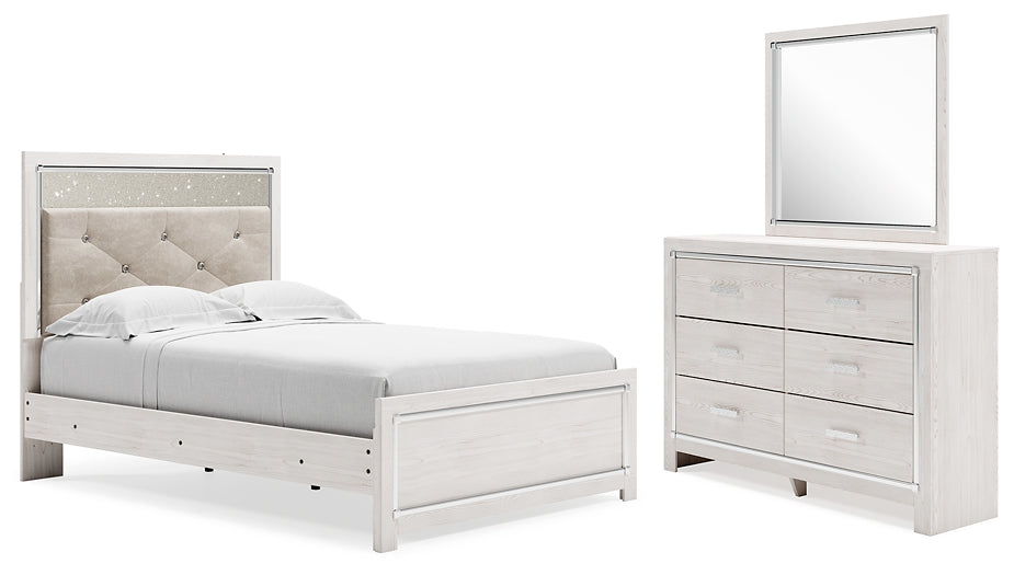 Altyra Full Panel Bed with Mirrored Dresser at Towne & Country Furniture (AL) furniture, home furniture, home decor, sofa, bedding