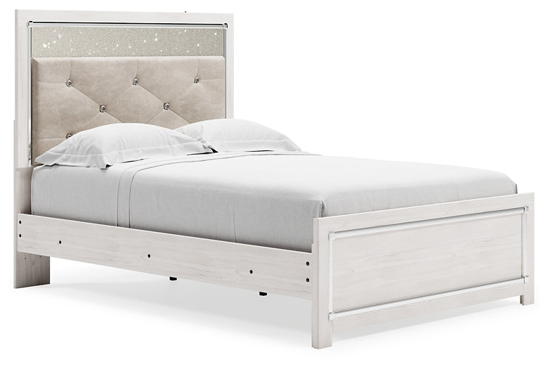 Altyra Full Panel Bed with Mirrored Dresser at Towne & Country Furniture (AL) furniture, home furniture, home decor, sofa, bedding