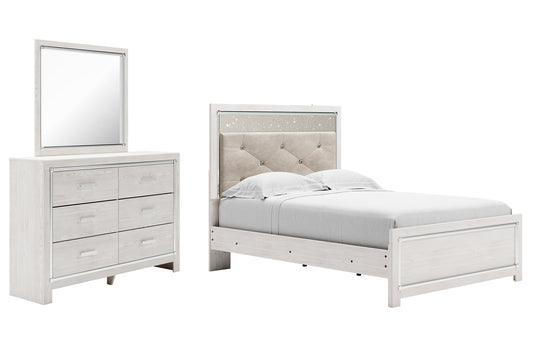 Altyra Full Panel Bed with Mirrored Dresser at Towne & Country Furniture (AL) furniture, home furniture, home decor, sofa, bedding