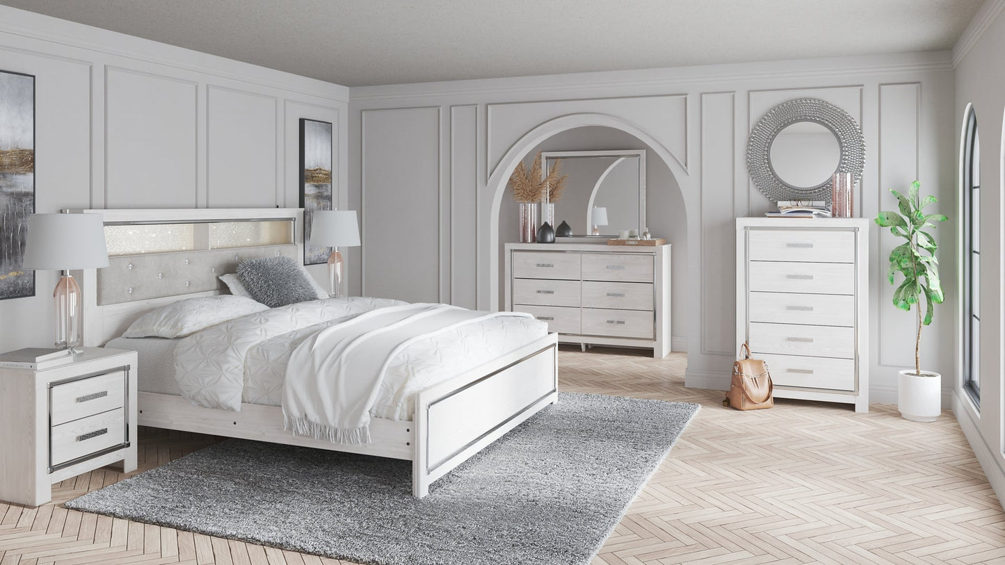 Altyra King Bookcase Headboard with Mirrored Dresser and Chest at Towne & Country Furniture (AL) furniture, home furniture, home decor, sofa, bedding