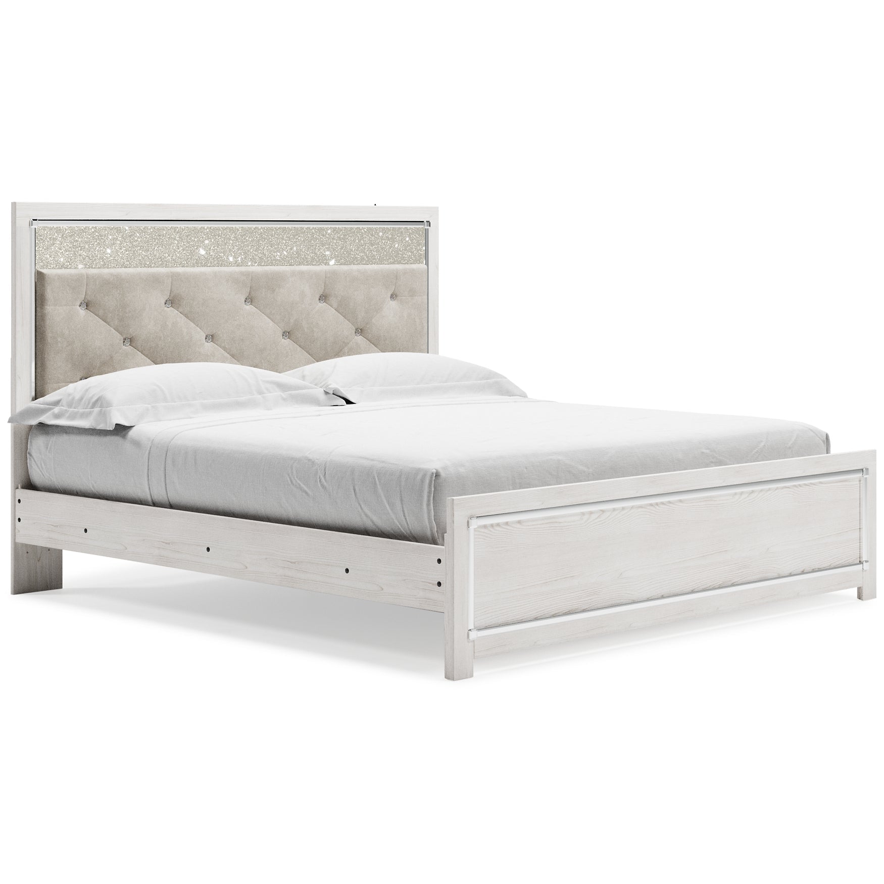 Altyra King Panel Bed with Mirrored Dresser and Chest at Towne & Country Furniture (AL) furniture, home furniture, home decor, sofa, bedding