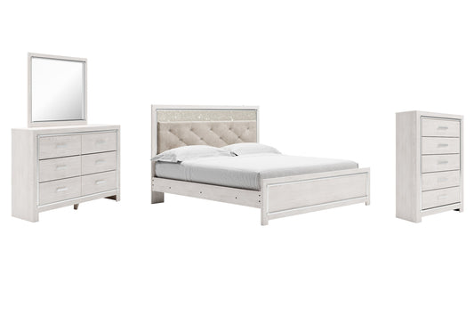 Altyra King Panel Bed with Mirrored Dresser and Chest at Towne & Country Furniture (AL) furniture, home furniture, home decor, sofa, bedding