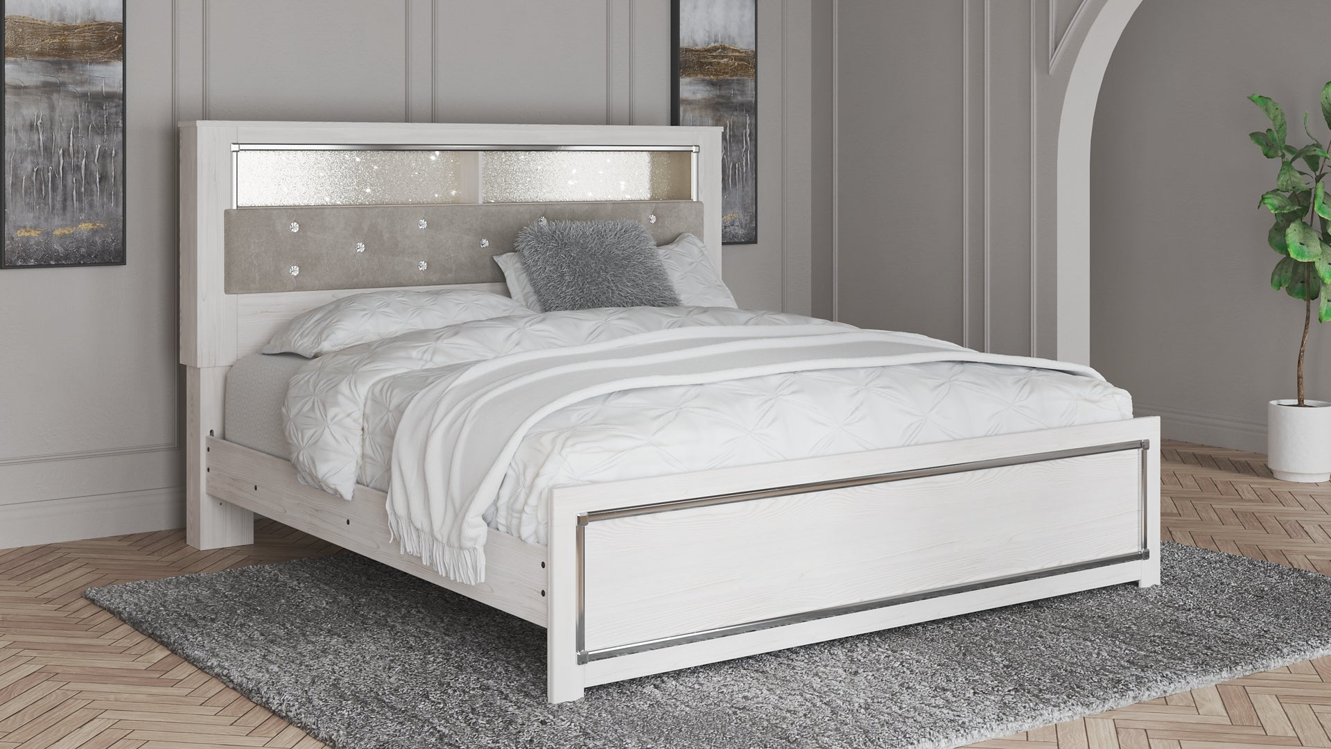 Altyra King Panel Bookcase Bed with Dresser at Towne & Country Furniture (AL) furniture, home furniture, home decor, sofa, bedding