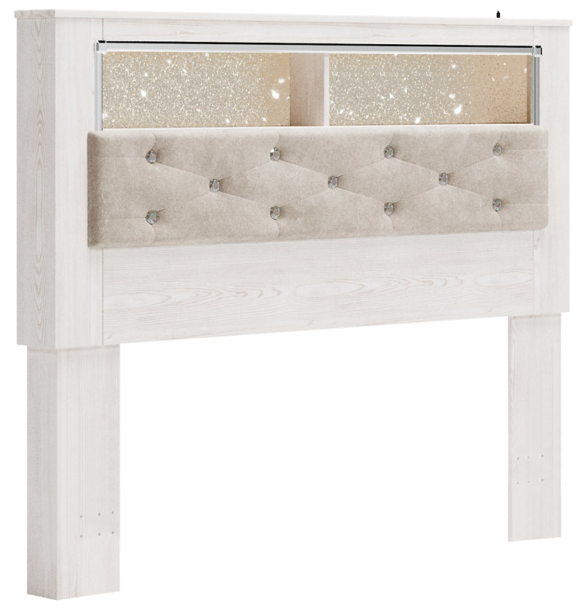 Altyra Queen Bookcase Headboard with Mirrored Dresser, Chest and 2 Nightstands at Towne & Country Furniture (AL) furniture, home furniture, home decor, sofa, bedding