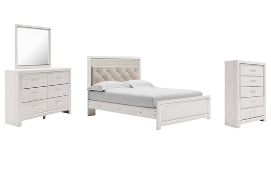 Altyra Queen Panel Bed with Mirrored Dresser and Chest at Towne & Country Furniture (AL) furniture, home furniture, home decor, sofa, bedding