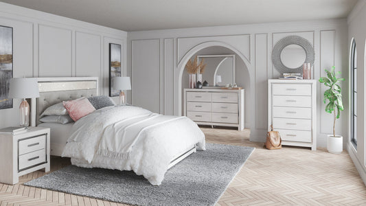 Altyra Queen Panel Bed with Mirrored Dresser and Chest at Towne & Country Furniture (AL) furniture, home furniture, home decor, sofa, bedding