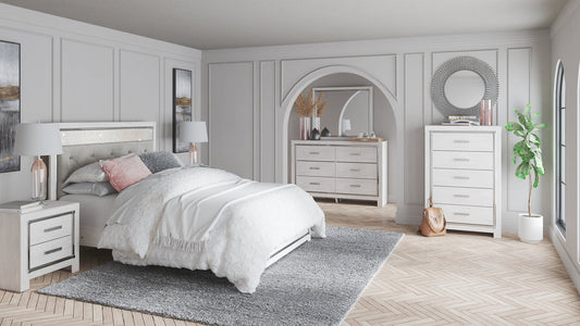 Altyra Queen Panel Bed with Mirrored Dresser at Towne & Country Furniture (AL) furniture, home furniture, home decor, sofa, bedding