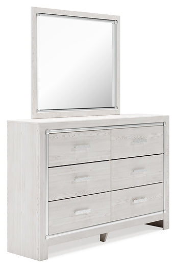 Altyra Queen Upholstered Storage Bed with Mirrored Dresser and Nightstand at Towne & Country Furniture (AL) furniture, home furniture, home decor, sofa, bedding