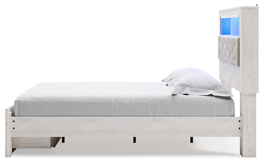 Altyra  Upholstered Bookcase Bed With Storage at Towne & Country Furniture (AL) furniture, home furniture, home decor, sofa, bedding