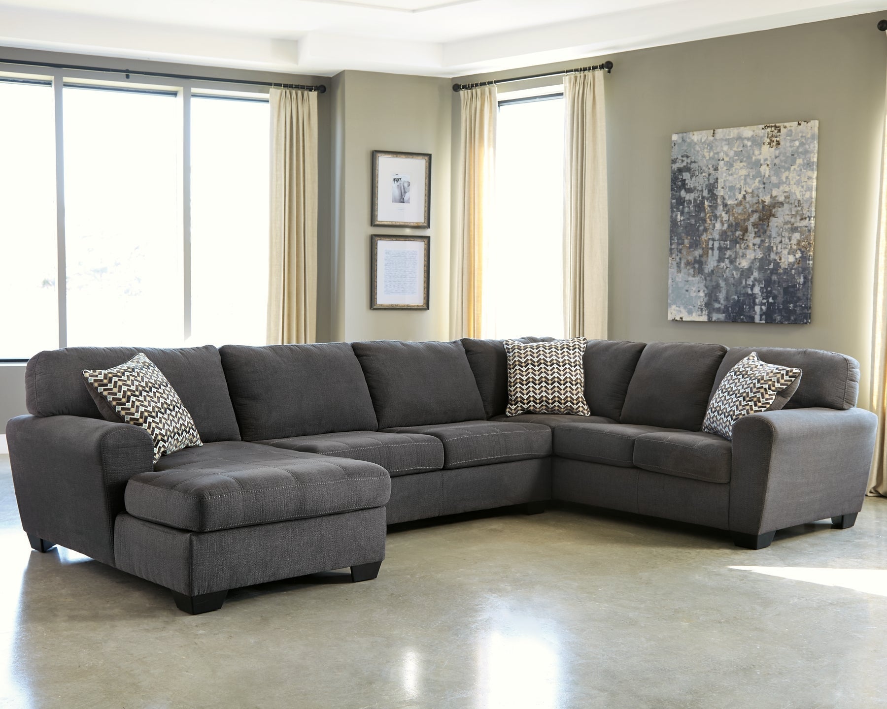 Ambee 3-Piece Sectional with Chaise at Towne & Country Furniture (AL) furniture, home furniture, home decor, sofa, bedding