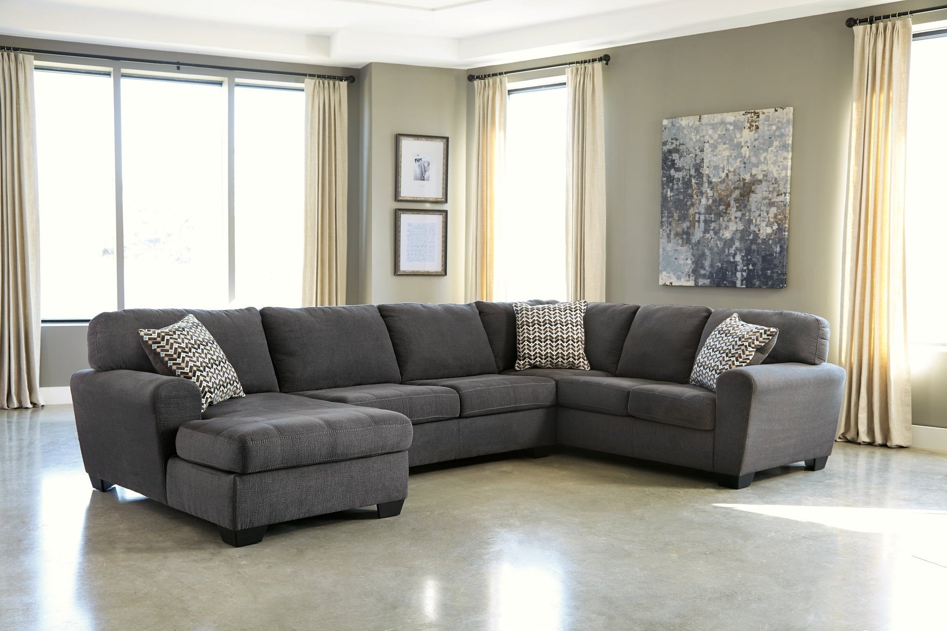 Ambee 3-Piece Sectional with Ottoman at Towne & Country Furniture (AL) furniture, home furniture, home decor, sofa, bedding