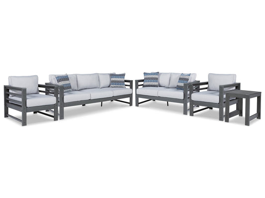 Amora Outdoor Sofa, Loveseat and 2 Lounge Chairs with End Table at Towne & Country Furniture (AL) furniture, home furniture, home decor, sofa, bedding
