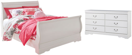 Anarasia Full Sleigh Bed with Dresser at Towne & Country Furniture (AL) furniture, home furniture, home decor, sofa, bedding
