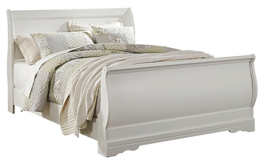 Anarasia Queen Sleigh Bed with Mirrored Dresser and Nightstand at Towne & Country Furniture (AL) furniture, home furniture, home decor, sofa, bedding