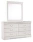 Anarasia Queen Sleigh Headboard with Mirrored Dresser, Chest and 2 Nightstands at Towne & Country Furniture (AL) furniture, home furniture, home decor, sofa, bedding