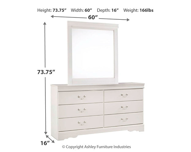 Anarasia Twin Sleigh Bed with Mirrored Dresser at Towne & Country Furniture (AL) furniture, home furniture, home decor, sofa, bedding