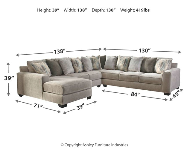 Ardsley 4-Piece Sectional with Chaise at Towne & Country Furniture (AL) furniture, home furniture, home decor, sofa, bedding