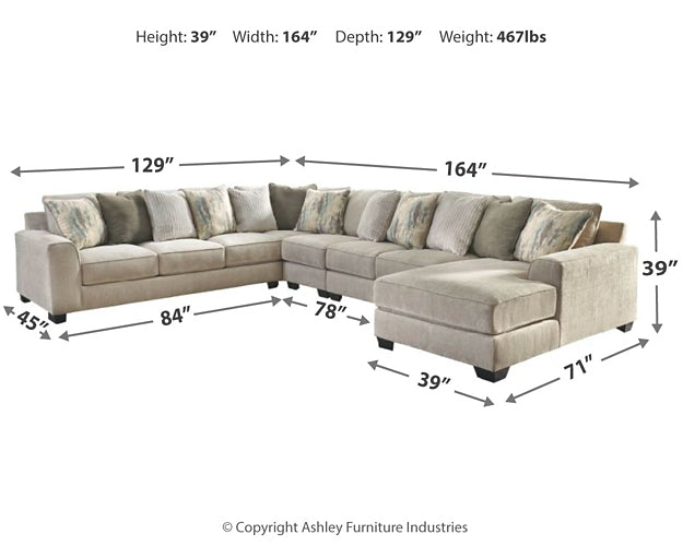 Ardsley 5-Piece Sectional with Ottoman at Towne & Country Furniture (AL) furniture, home furniture, home decor, sofa, bedding