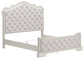 Arlendyne California King Upholstered Bed with Mirrored Dresser, Chest and 2 Nightstands at Towne & Country Furniture (AL) furniture, home furniture, home decor, sofa, bedding