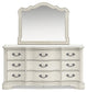 Arlendyne California King Upholstered Bed with Mirrored Dresser, Chest and 2 Nightstands at Towne & Country Furniture (AL) furniture, home furniture, home decor, sofa, bedding