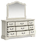 Arlendyne California King Upholstered Bed with Mirrored Dresser, Chest and 2 Nightstands at Towne & Country Furniture (AL) furniture, home furniture, home decor, sofa, bedding