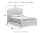 Arlendyne California King Upholstered Bed with Mirrored Dresser and Chest at Towne & Country Furniture (AL) furniture, home furniture, home decor, sofa, bedding