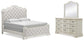 Arlendyne California King Upholstered Bed with Mirrored Dresser at Towne & Country Furniture (AL) furniture, home furniture, home decor, sofa, bedding