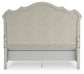 Arlendyne King Upholstered Bed with Mirrored Dresser and Chest at Towne & Country Furniture (AL) furniture, home furniture, home decor, sofa, bedding