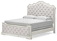 Arlendyne King Upholstered Bed with Mirrored Dresser and Chest at Towne & Country Furniture (AL) furniture, home furniture, home decor, sofa, bedding