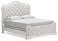 Arlendyne King Upholstered Bed with Mirrored Dresser and Chest at Towne & Country Furniture (AL) furniture, home furniture, home decor, sofa, bedding