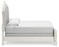 Arlendyne King Upholstered Bed with Mirrored Dresser and Chest at Towne & Country Furniture (AL) furniture, home furniture, home decor, sofa, bedding