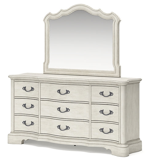 Arlendyne King Upholstered Bed with Mirrored Dresser and Chest at Towne & Country Furniture (AL) furniture, home furniture, home decor, sofa, bedding