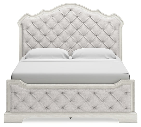 Arlendyne King Upholstered Bed with Mirrored Dresser and Chest at Towne & Country Furniture (AL) furniture, home furniture, home decor, sofa, bedding