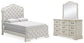Arlendyne Queen Upholstered Bed with Mirrored Dresser at Towne & Country Furniture (AL) furniture, home furniture, home decor, sofa, bedding