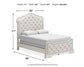 Arlendyne Queen Upholstered Bed with Mirrored Dresser at Towne & Country Furniture (AL) furniture, home furniture, home decor, sofa, bedding