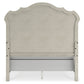 Arlendyne Queen Upholstered Bed with Mirrored Dresser at Towne & Country Furniture (AL) furniture, home furniture, home decor, sofa, bedding