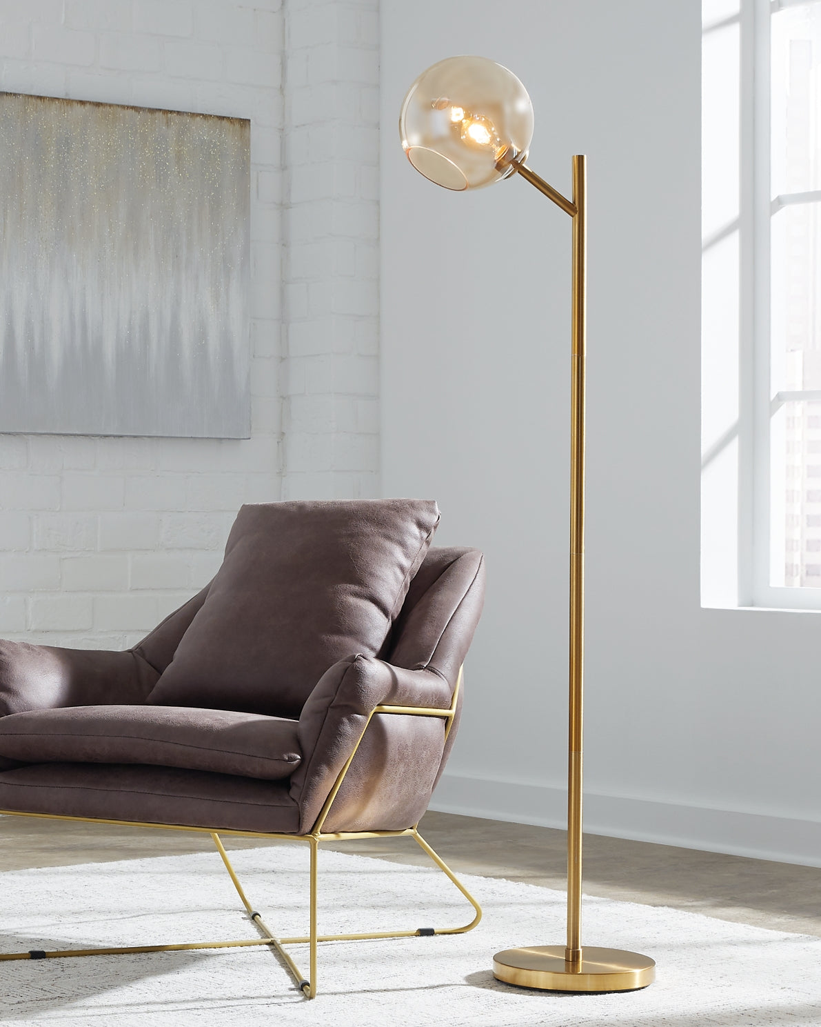 Ashley Express - Abanson Metal Floor Lamp (1/CN) at Towne & Country Furniture (AL) furniture, home furniture, home decor, sofa, bedding