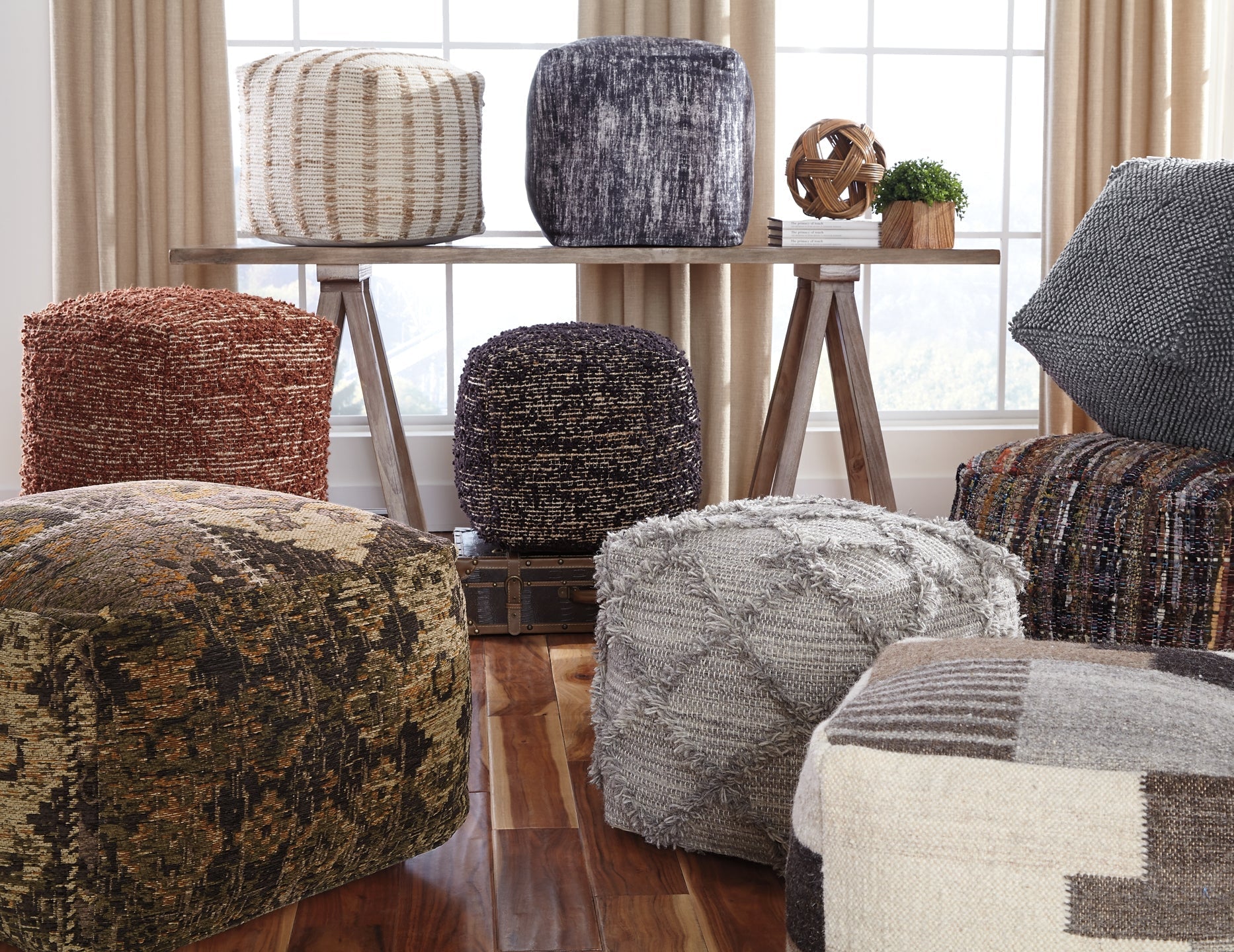 Ashley Express - Adelphie Pouf at Towne & Country Furniture (AL) furniture, home furniture, home decor, sofa, bedding